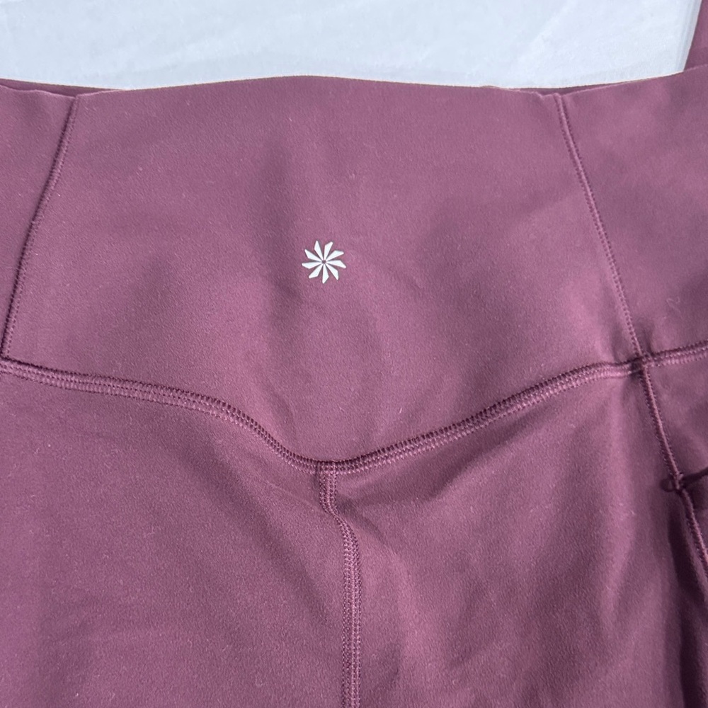 Athleta Burgundy Leggings Medium - Picture 4 of 4